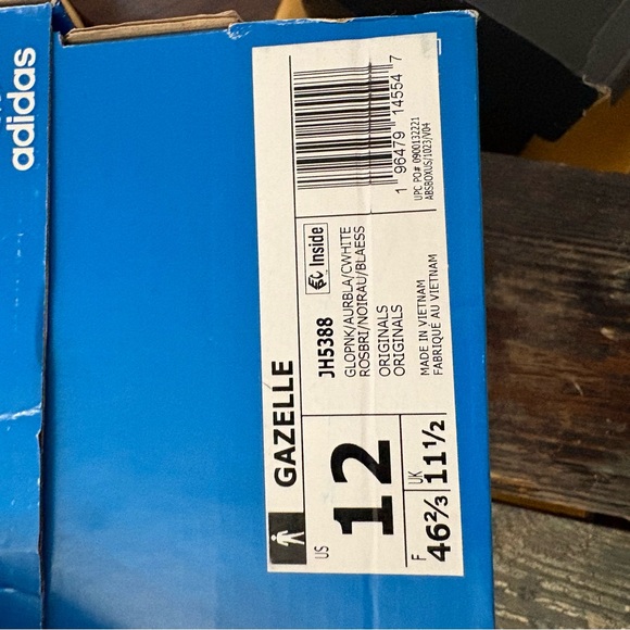 Adidas Gazelle Suede Sneakers Pink/Black Classic Casual Shoes - Picture 5 of 6